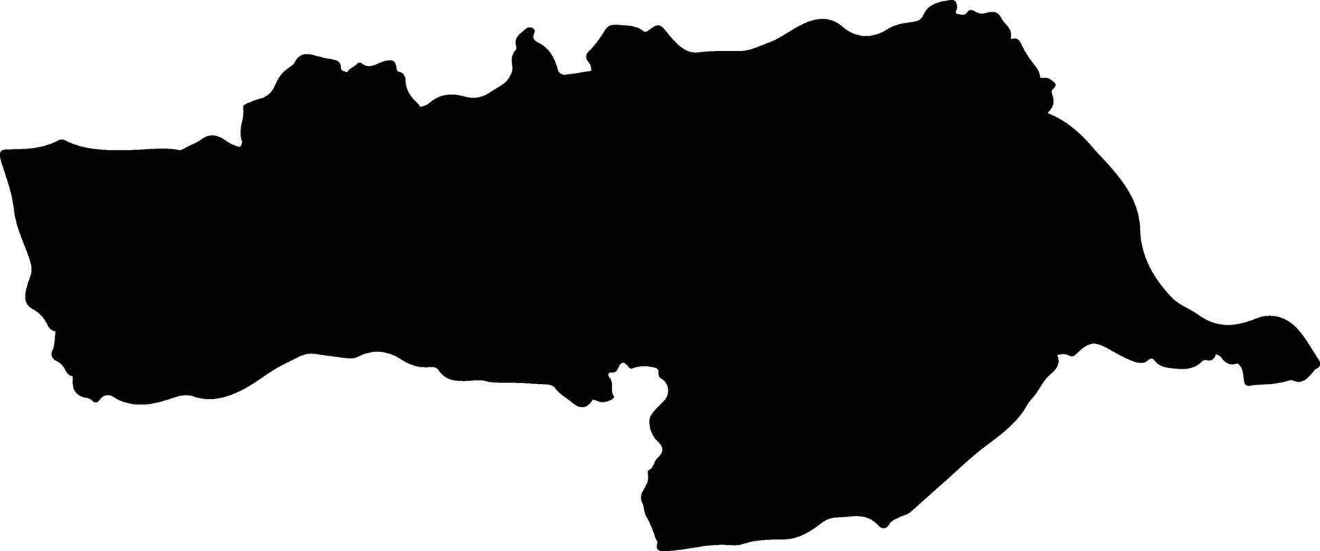 Phon Sawan Thailand silhouette map vector