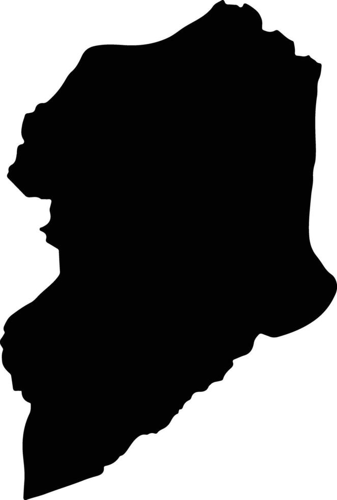 Phongsaly Laos silhouette map vector