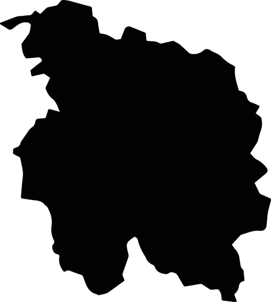 Phu Binh Vietnam silhouette map vector