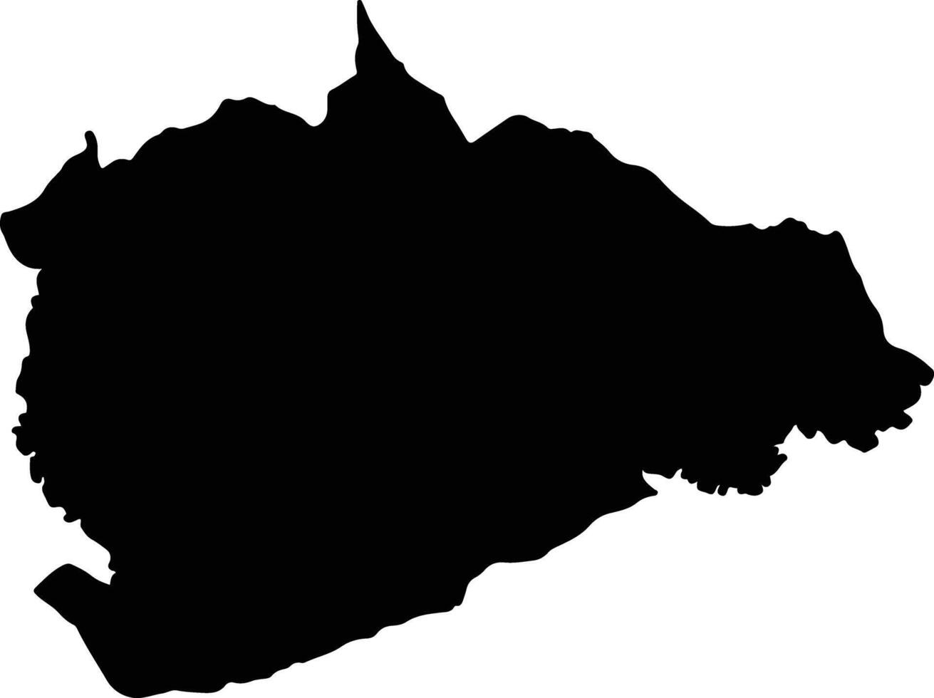 Phu Kradueng Thailand silhouette map vector