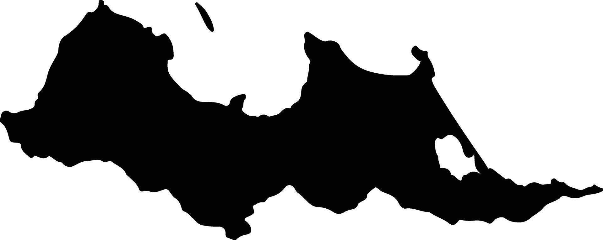 Phu Loc Vietnam silhouette map vector