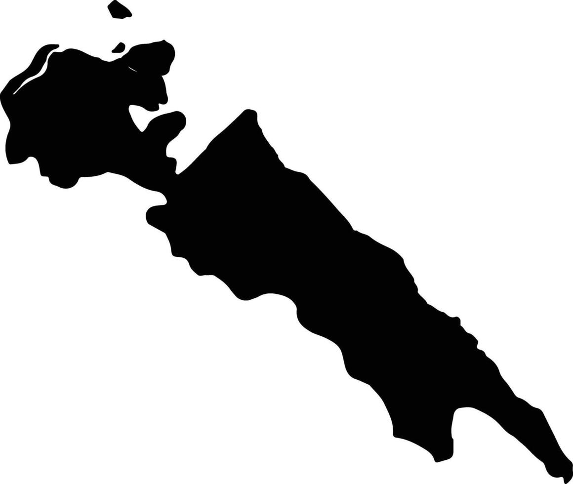 Phu Vang Vietnam silhouette map vector