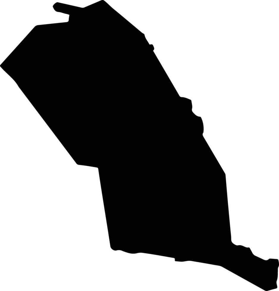 Piedras Negras Mexico silhouette map vector