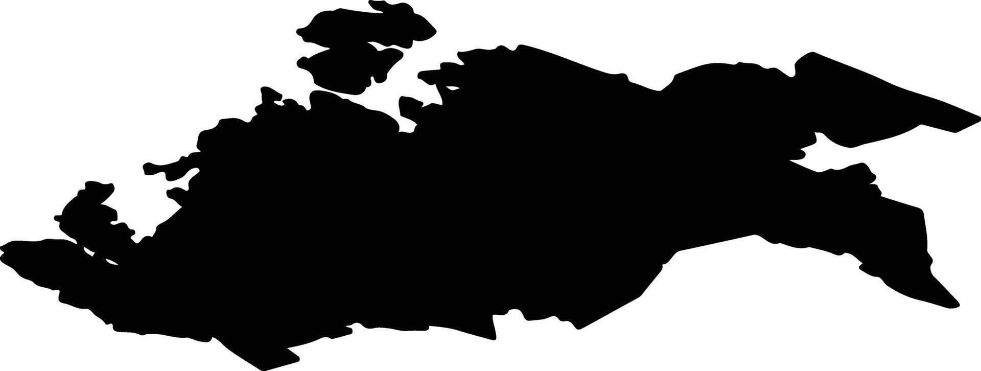 Pietarsaaren seutukunta Finland silhouette map vector