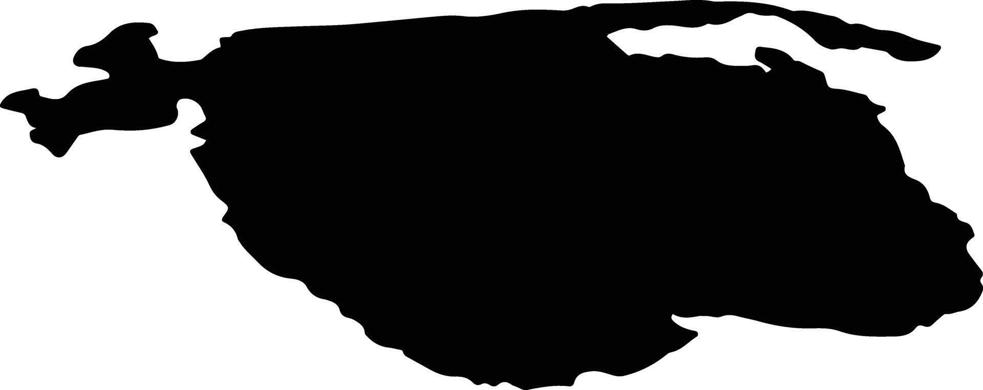 Piirissaare vald Estonia silhouette map vector