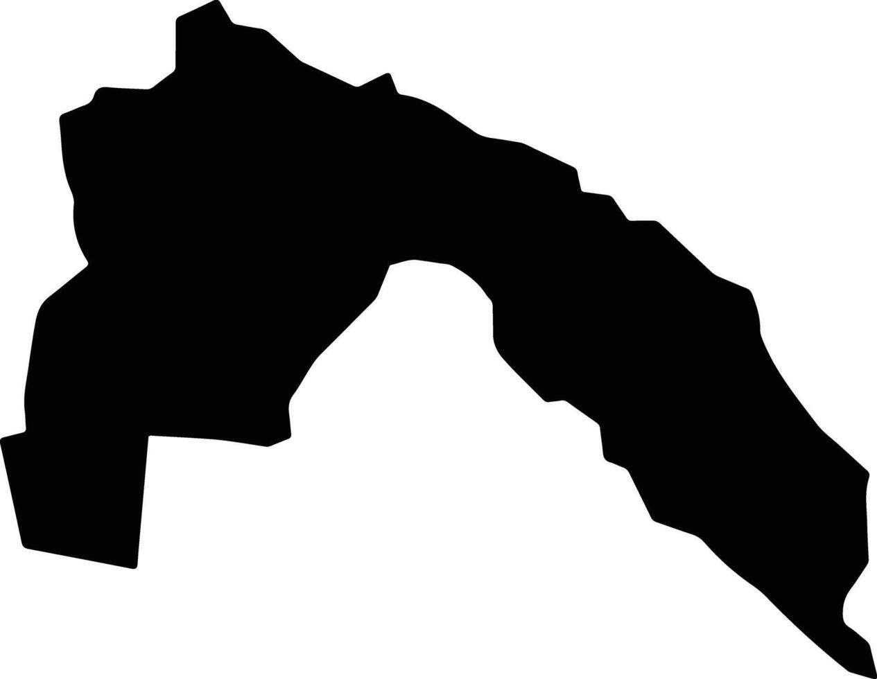 Pike Jamaica silhouette map vector