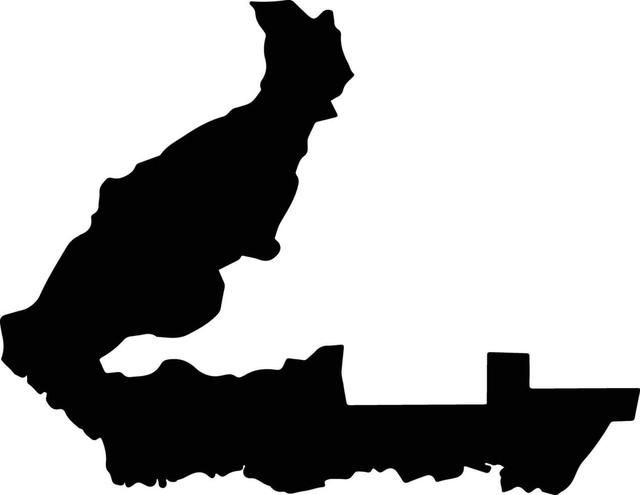 Pimenteiras do Oeste Brazil silhouette map vector