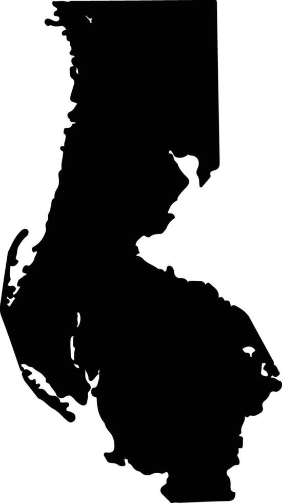 Pinellas United States silhouette map vector