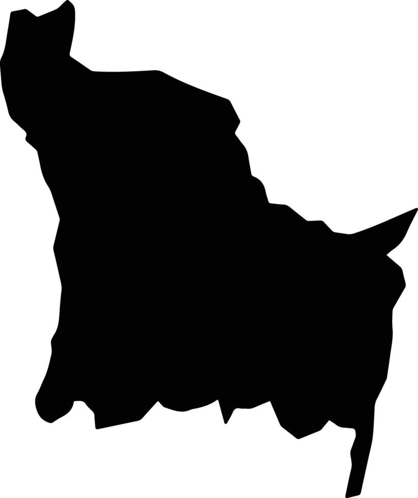 Pingzhen District Taiwan silhouette map vector