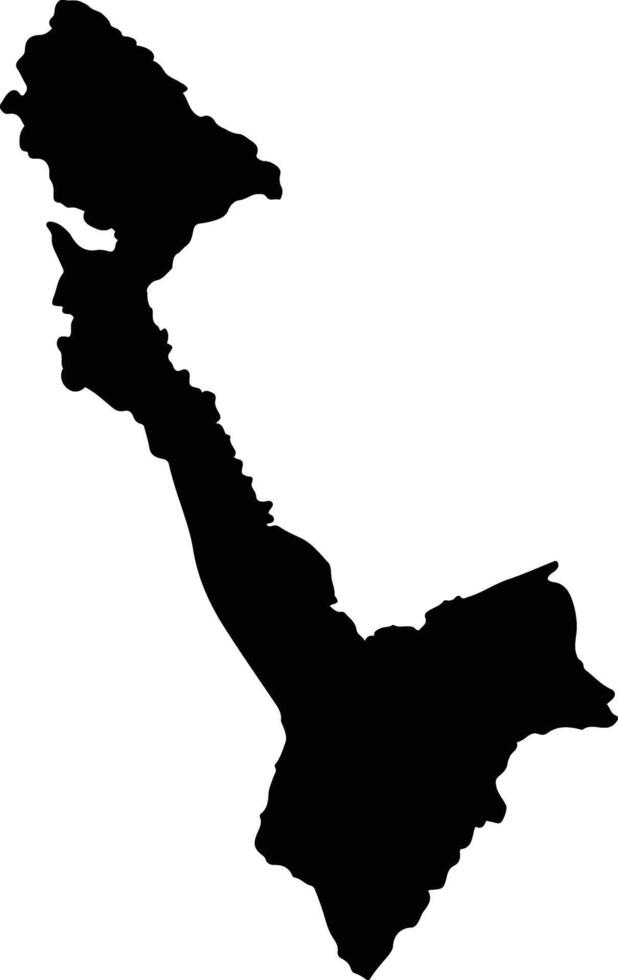 Pinogana Panama silhouette map vector