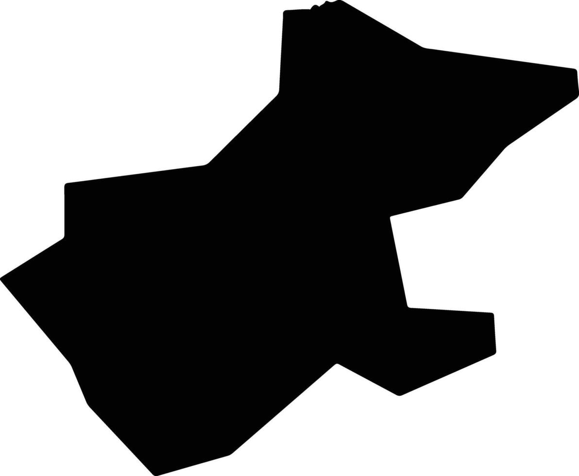 Pishin Pakistan silhouette map vector