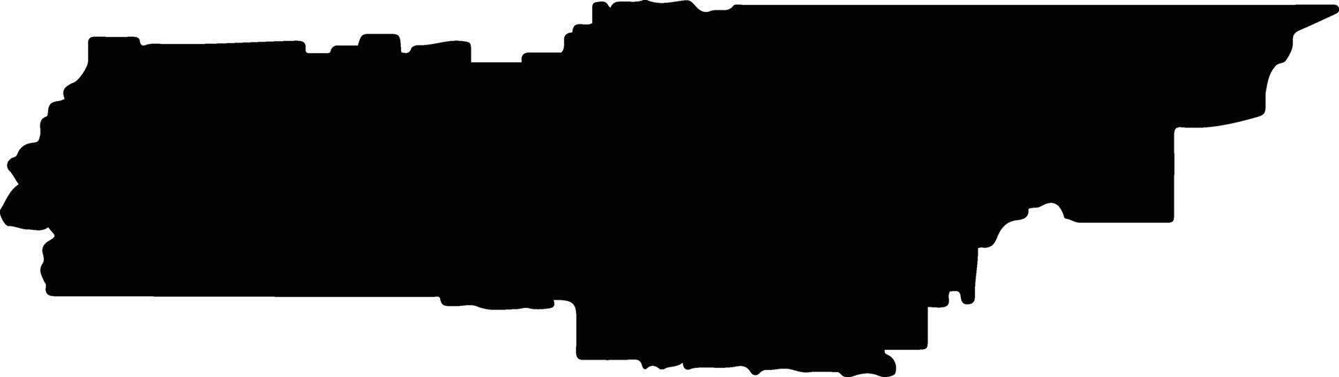 Plantagenet Australia silhouette map vector