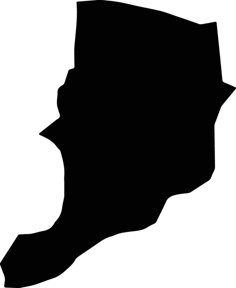 Plateau Saint Lucia silhouette map vector