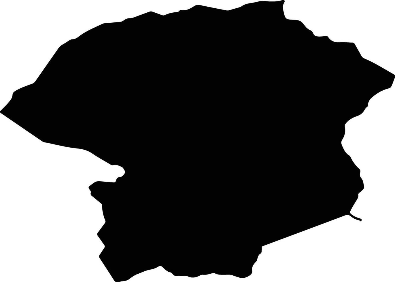 Plav Municipality Montenegro silhouette map vector