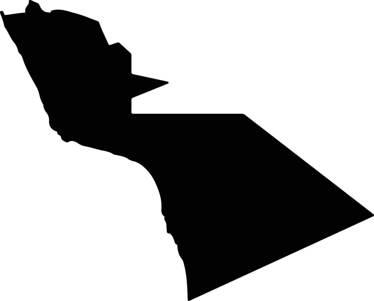Playas de Rosarito Mexico silhouette map vector
