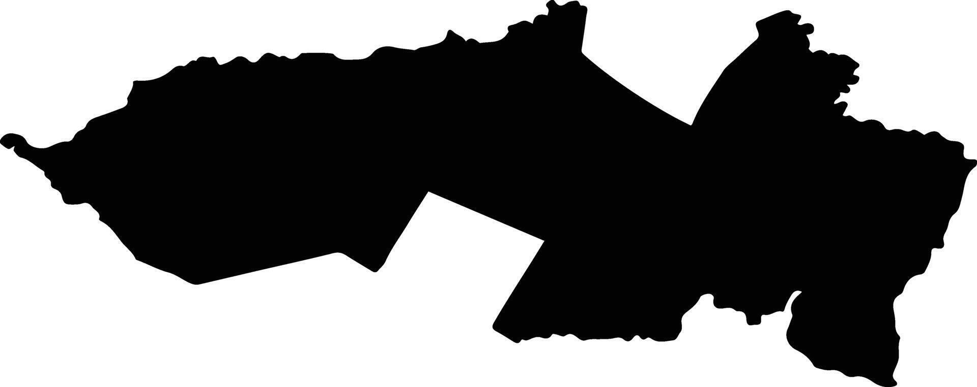 Playford Australia silhouette map vector