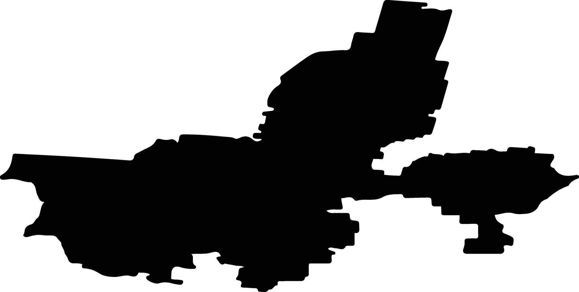 Plesetsky District Russia silhouette map vector