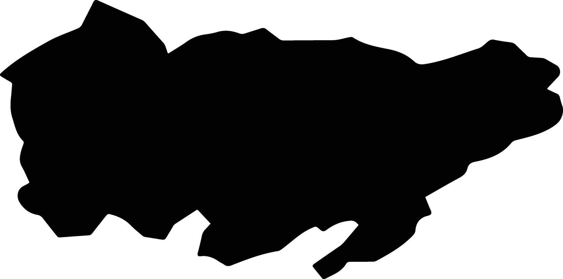 Plessur Switzerland silhouette map vector