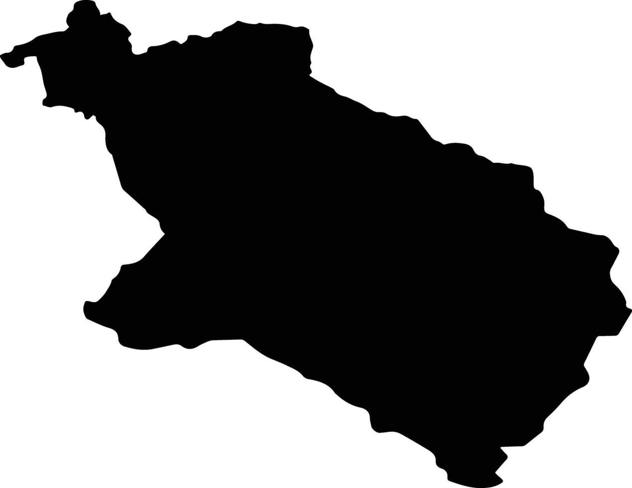 Pljevlja Municipality Montenegro silhouette map vector