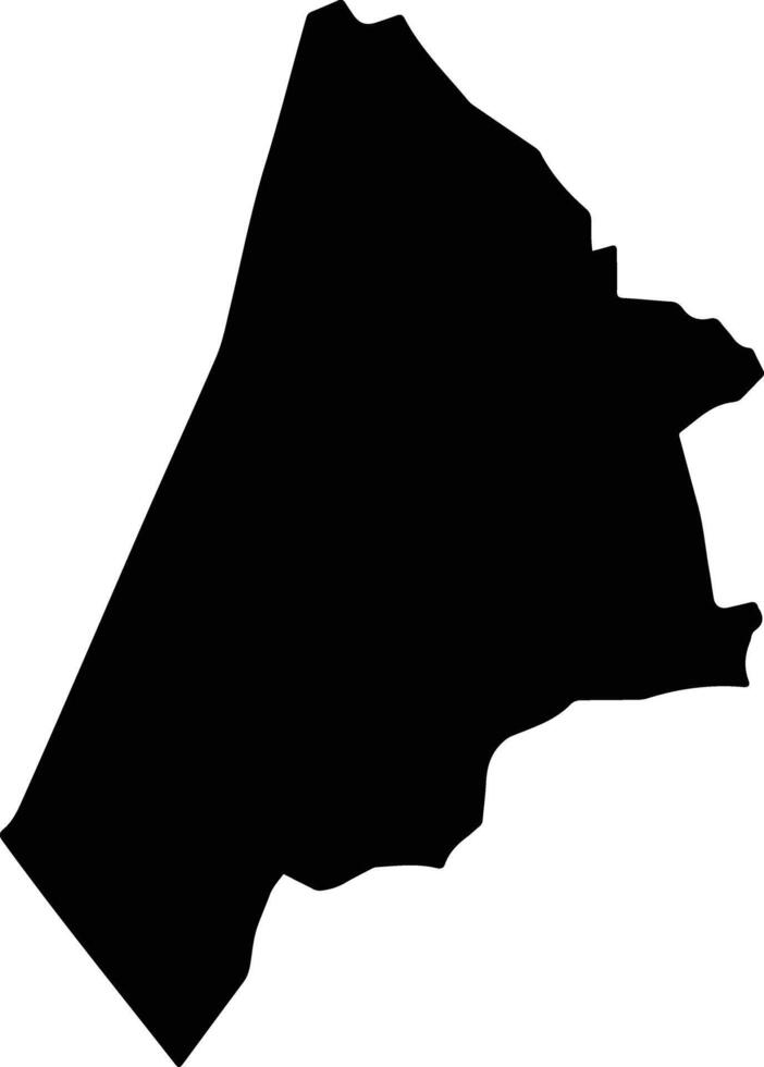 Plowden Jamaica silhouette map vector