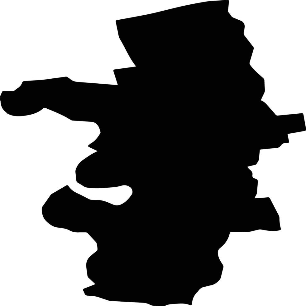 PLOSCUTENI Romania silhouette map vector