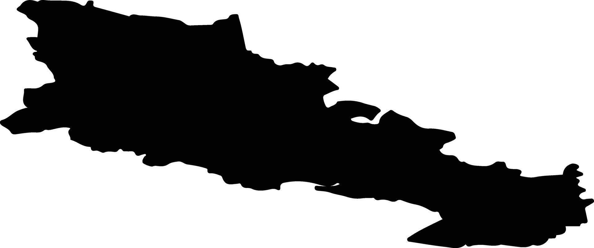 Plyussky District Russia silhouette map vector