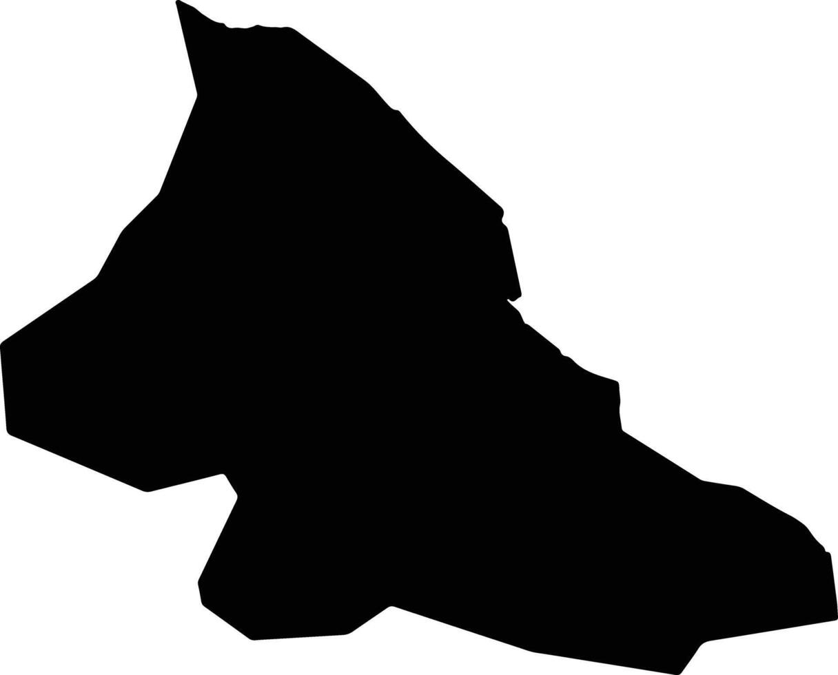 Pochalla South Sudan silhouette map vector