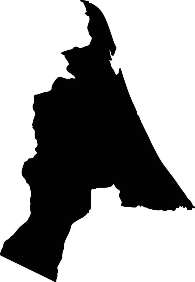 Pococi Costa Rica silhouette map vector