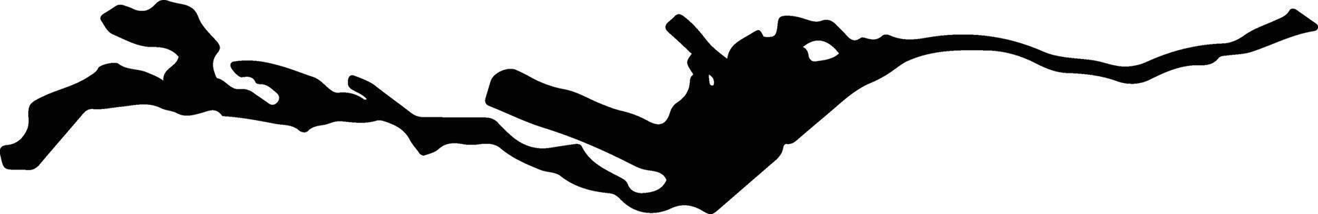 Port Royal Jamaica silhouette map vector
