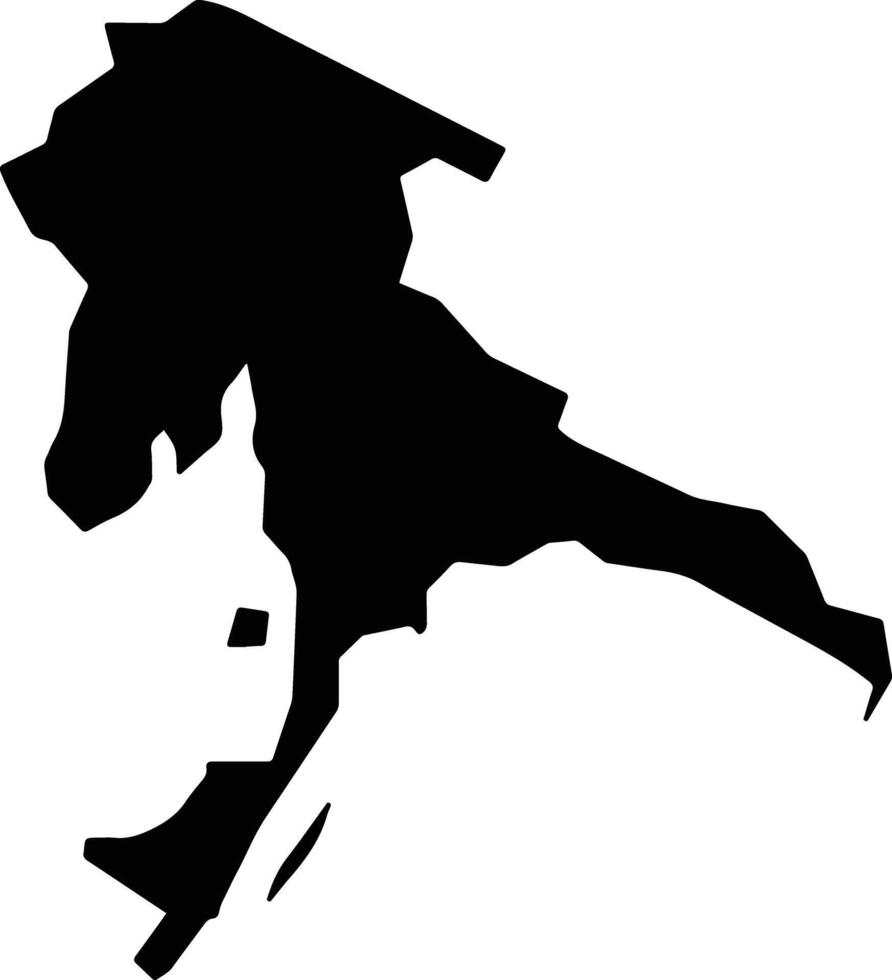 Port Vila Vanuatu silhouette map vector