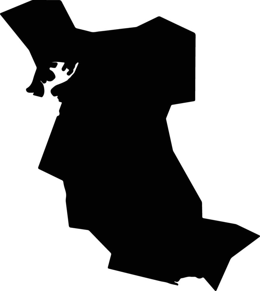 Porto Alegre Brazil silhouette map vector