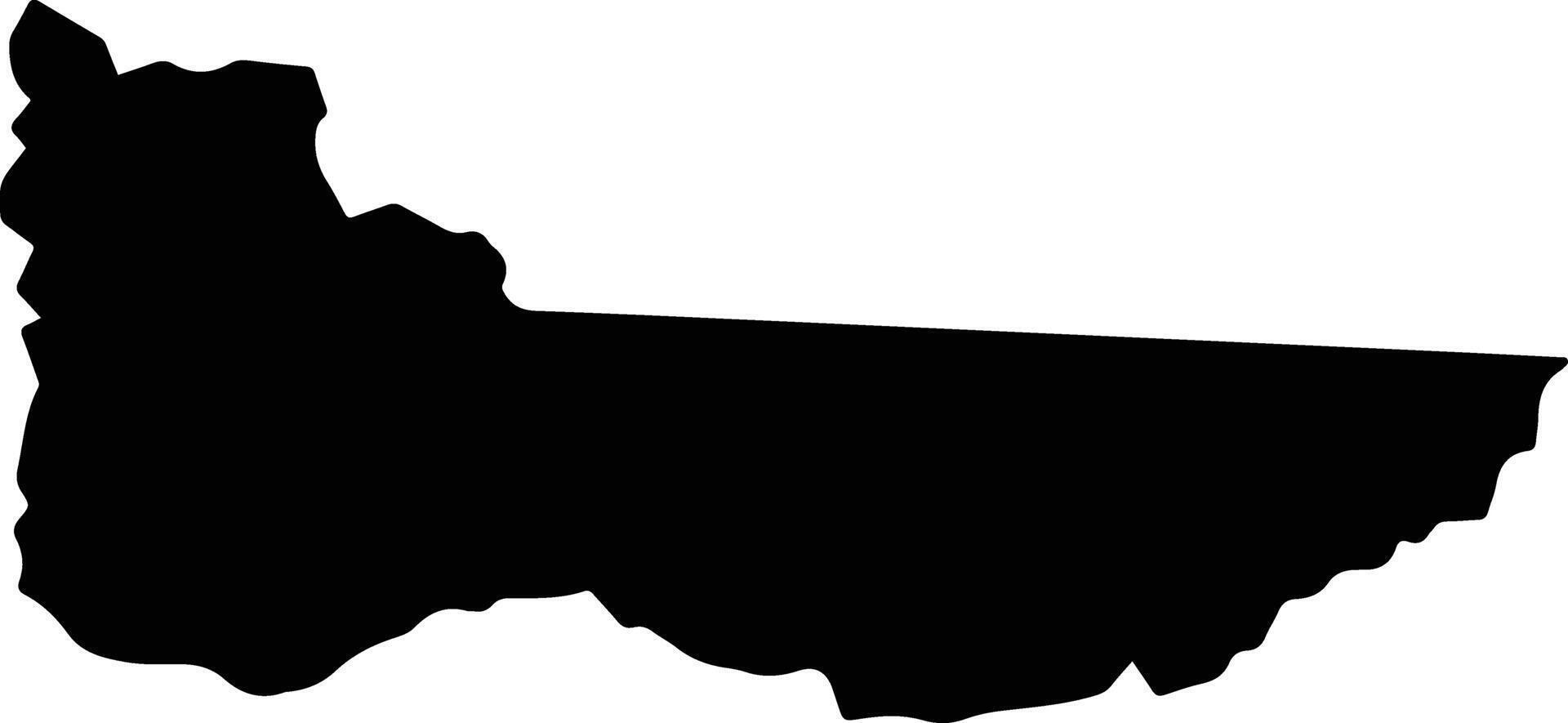Porto Alegre do Norte Brazil silhouette map vector