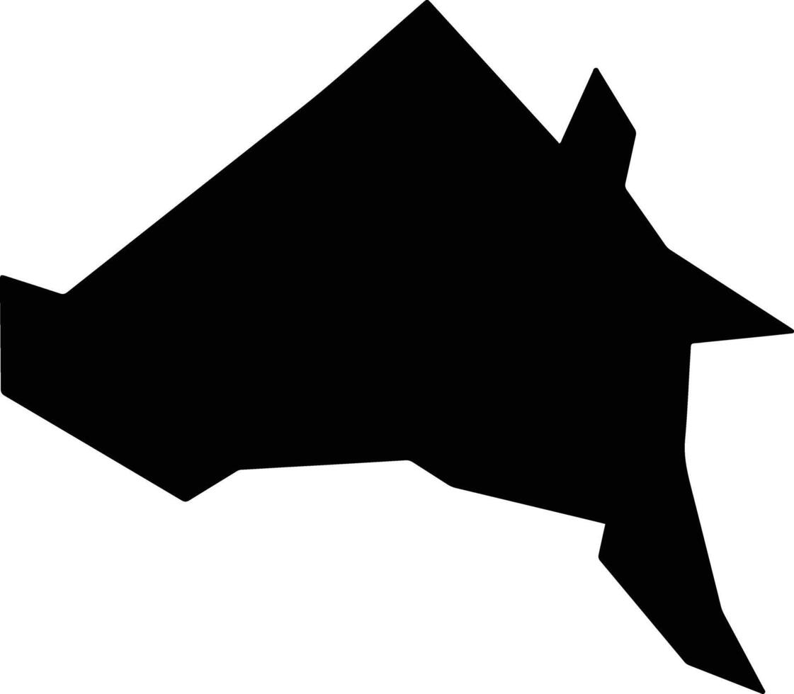Porto Calvo Brazil silhouette map vector