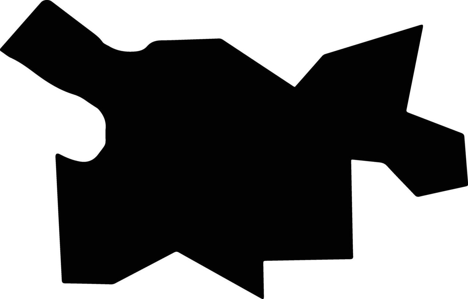 Porto Lucena Brazil silhouette map vector