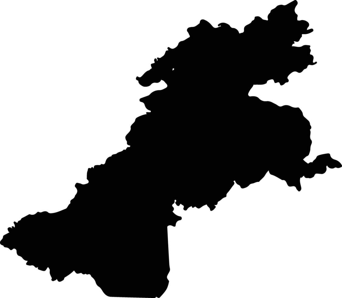 Portobelo Panama silhouette map vector