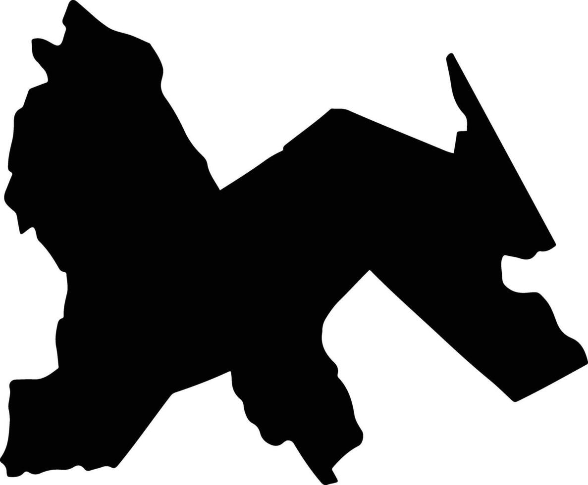 Porus Jamaica silhouette map vector