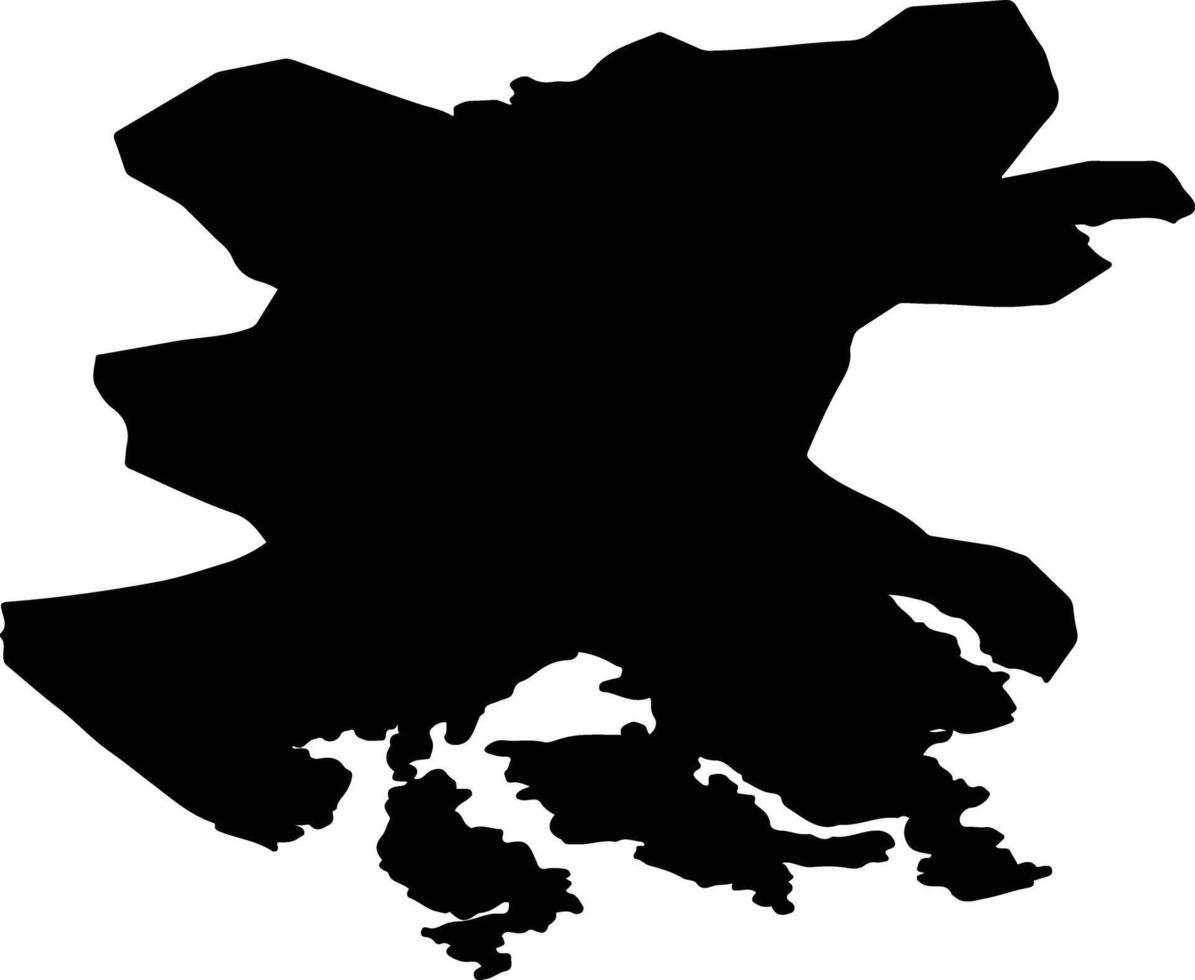 Porvoon seutukunta Finland silhouette map vector