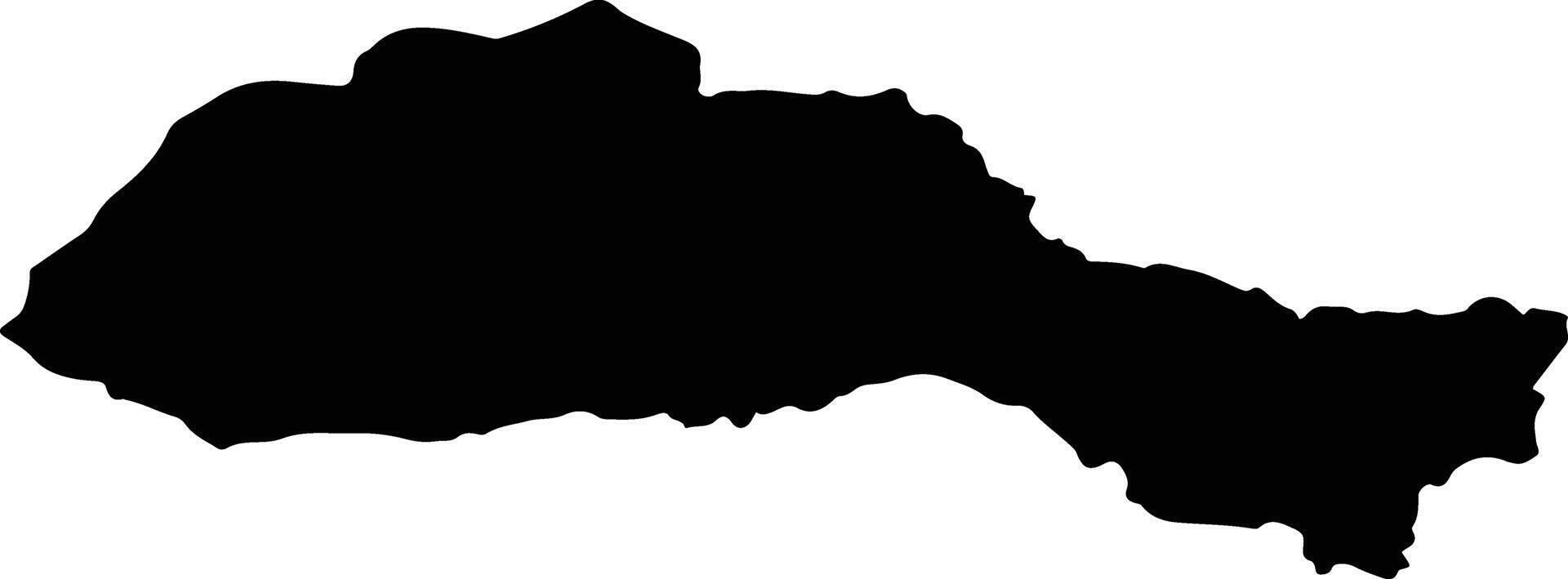 POSAGA Romania silhouette map vector
