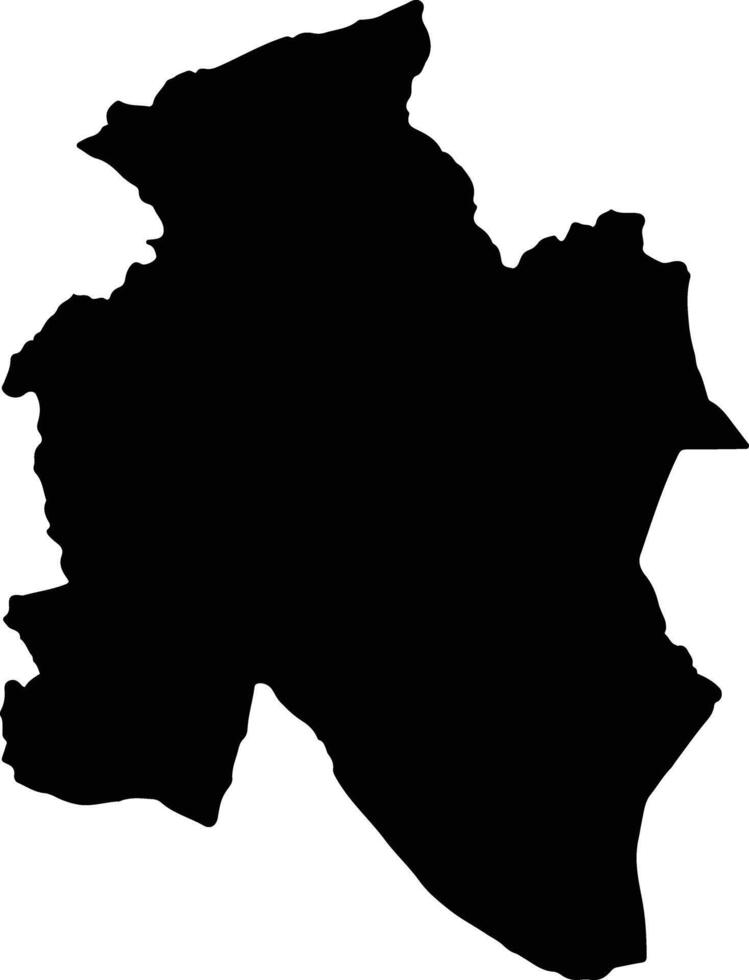 Poso Indonesia silhouette map vector