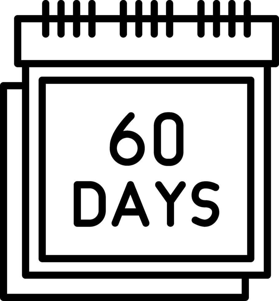 60 Days Guarantee Sign vector