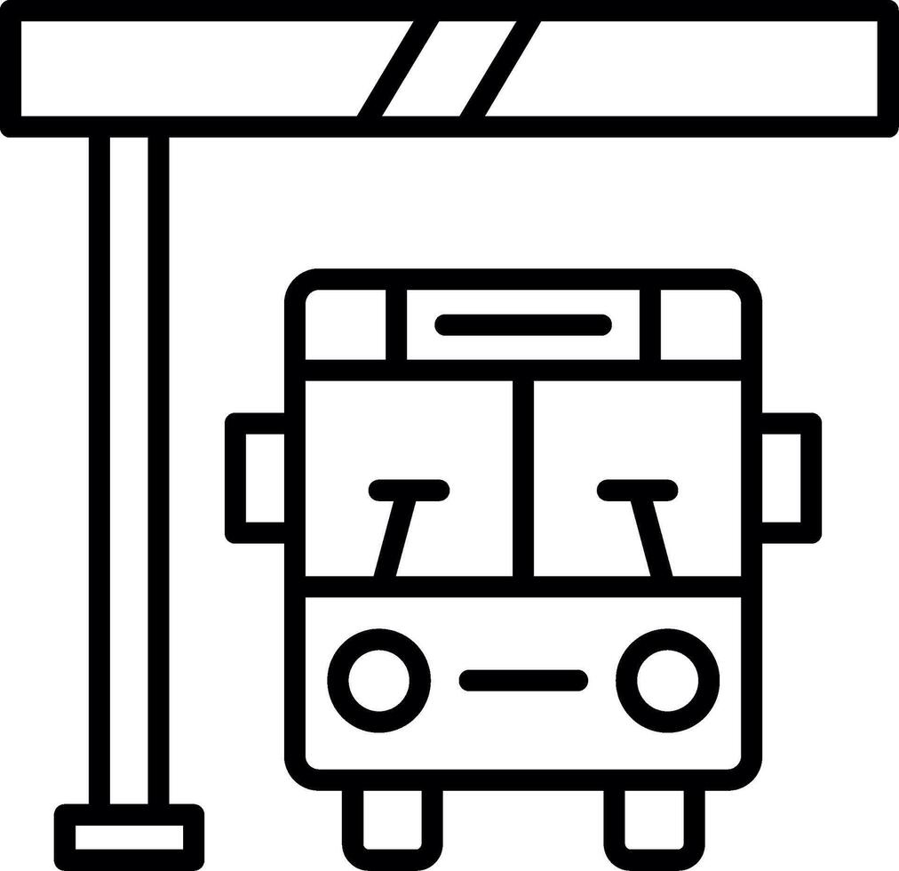 Covered Bus Shelter vector