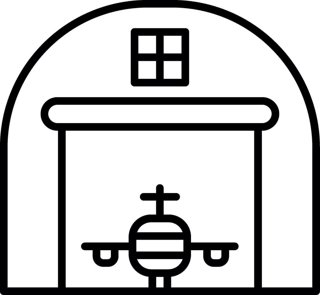 Aircraft Maintenance Hangar vector
