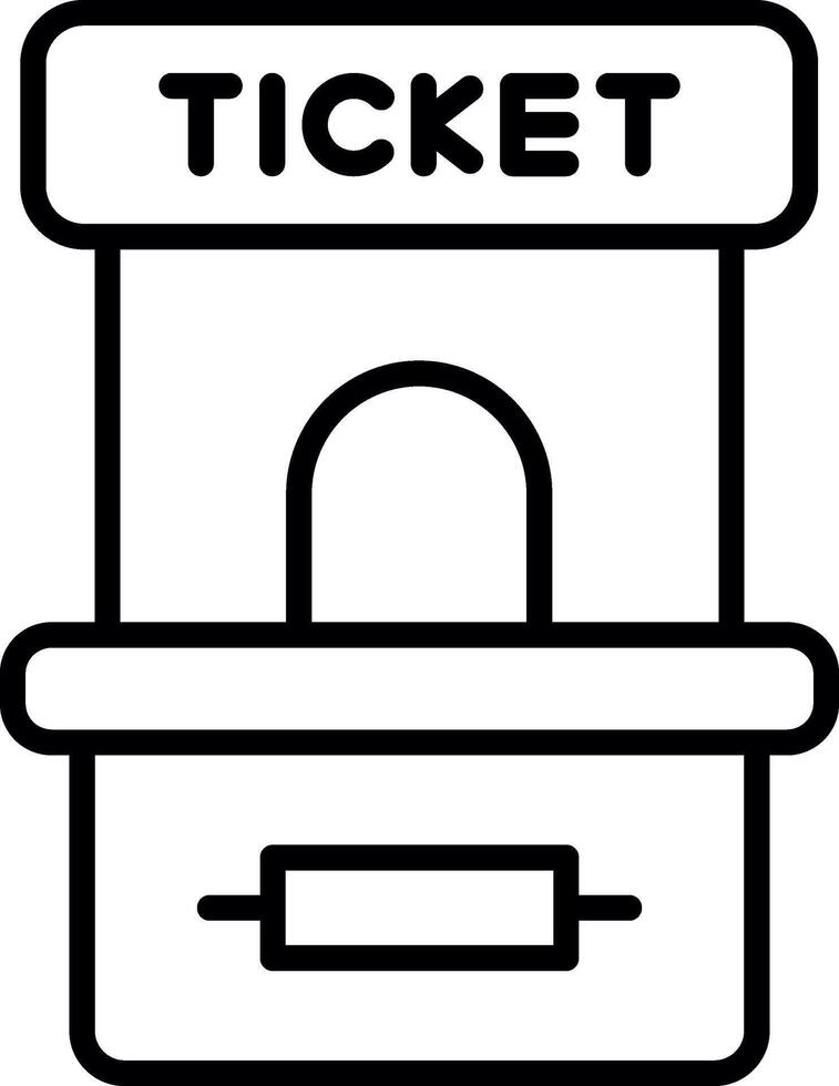 Manual Ticket Booth vector