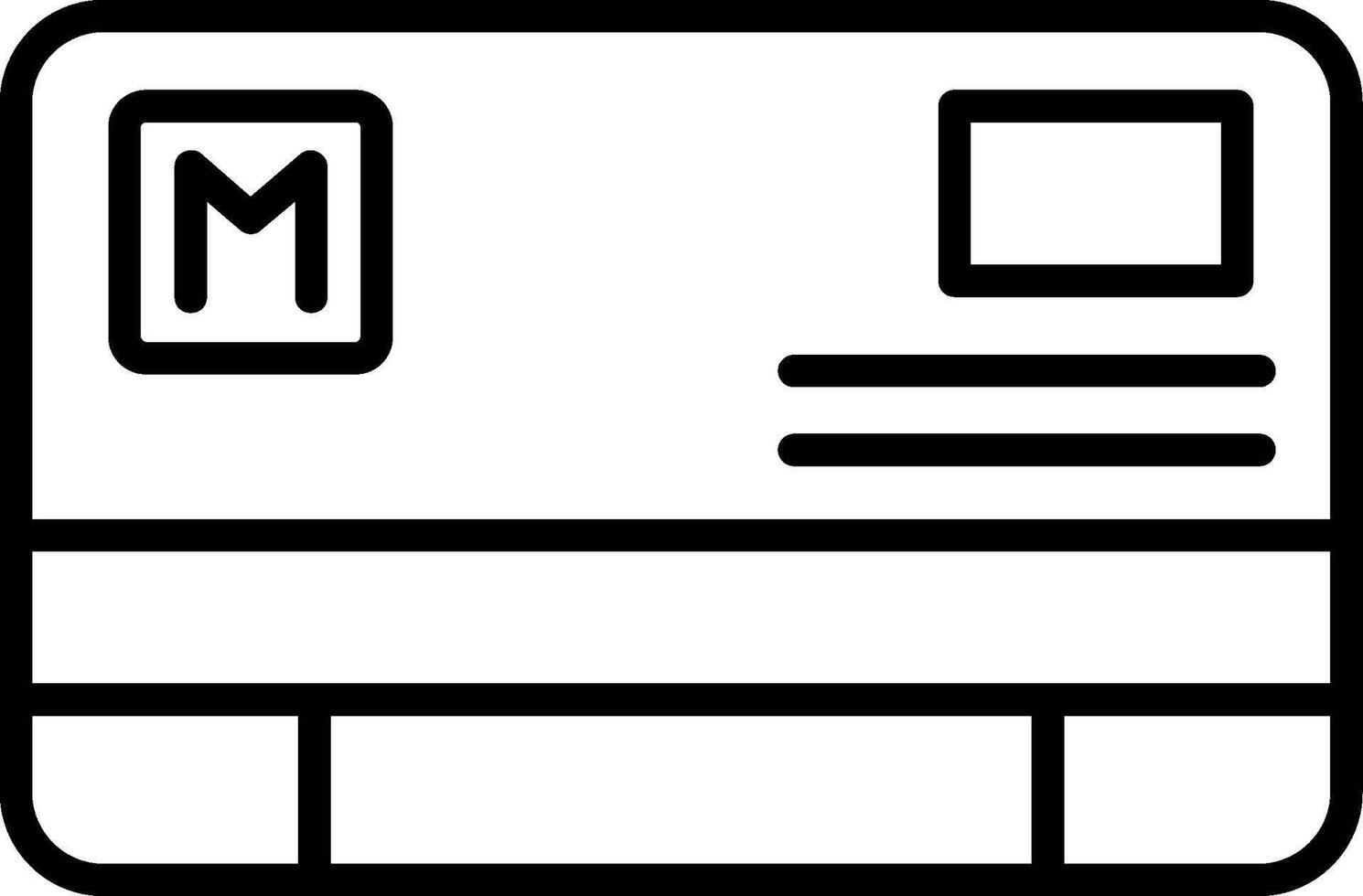 Rechargeable Metro Card Pass vector
