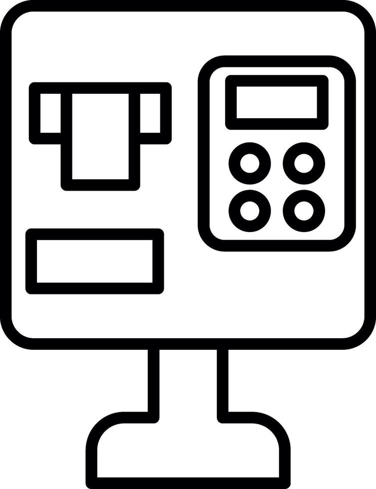 Self Service Ticket Machine vector