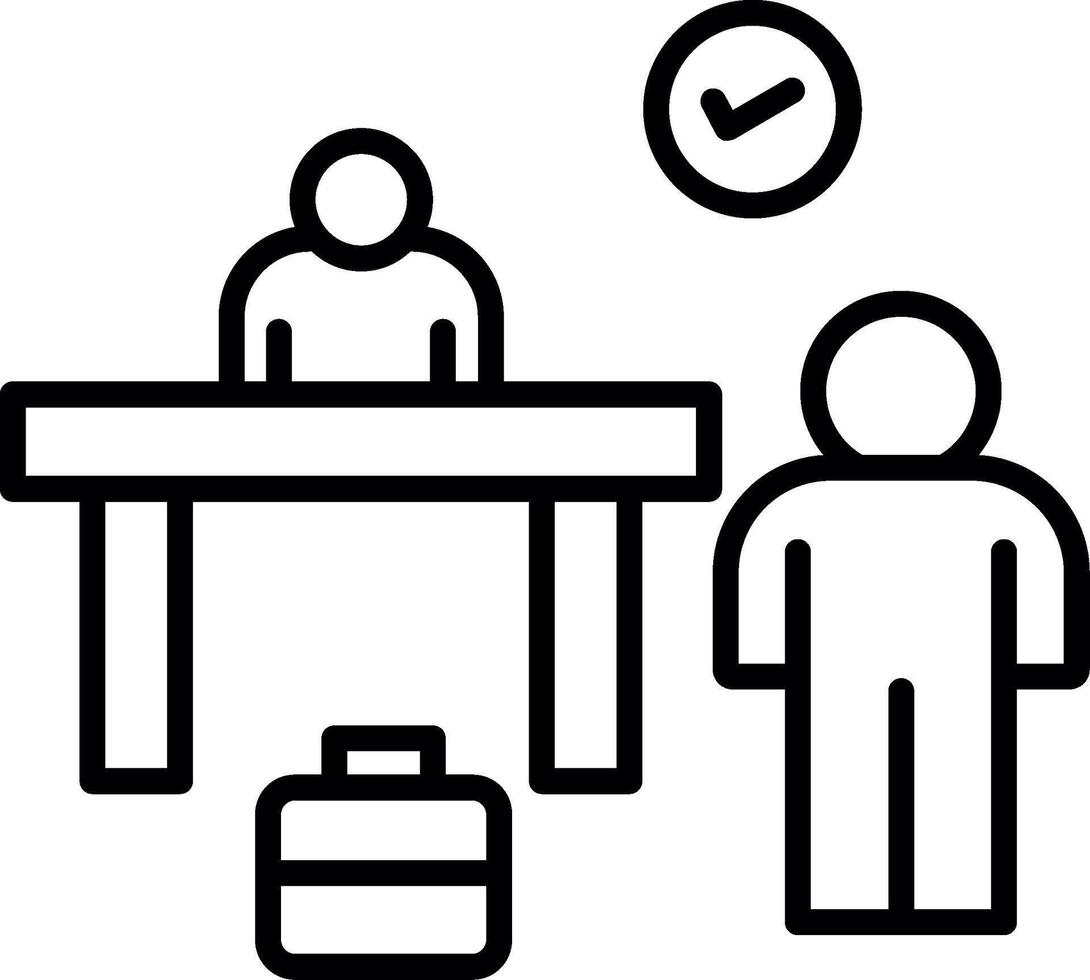 Airline Check in Counter vector