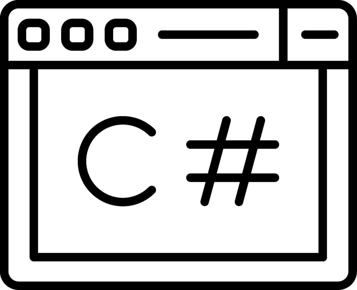 A black and white image of a computer screen with the word c vector