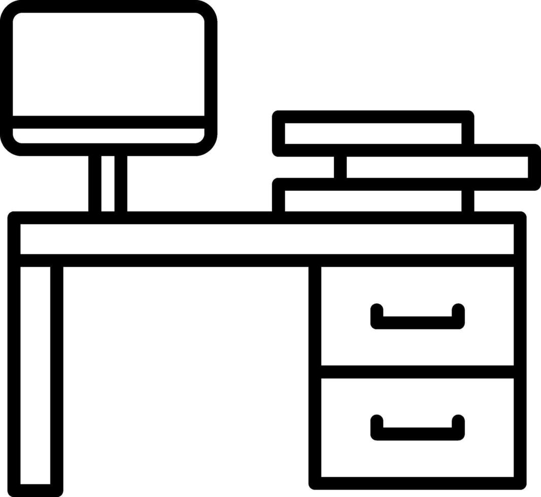 Wooden Executive Work Desk vector