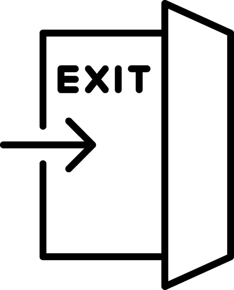 Illuminated Exit Direction Sign vector