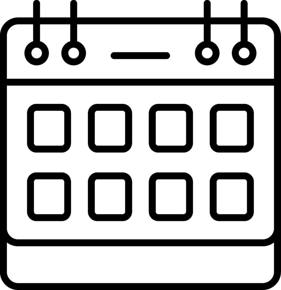 Wall Hanging Monthly Calendar vector